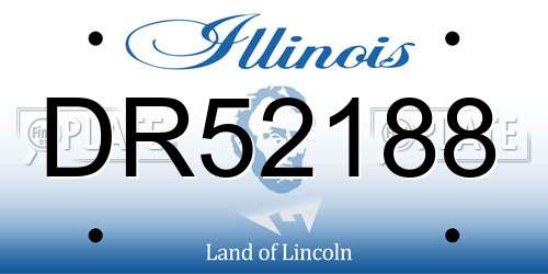 DR52188 Illinois License Plate
