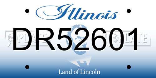 DR52601 Illinois License Plate
