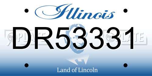DR53331 Illinois License Plate
