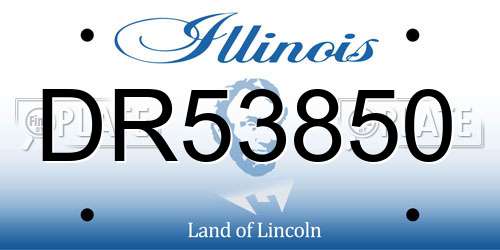 DR53850 Illinois License Plate