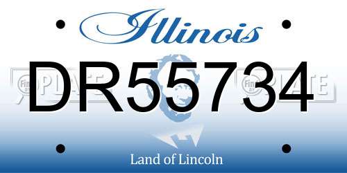 DR55734 Illinois License Plate