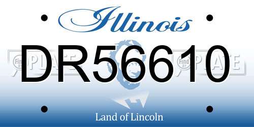 DR56610 Illinois License Plate