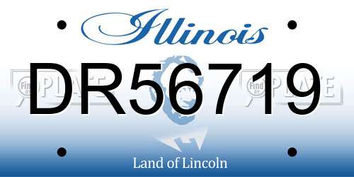 DR56719 Illinois License Plate