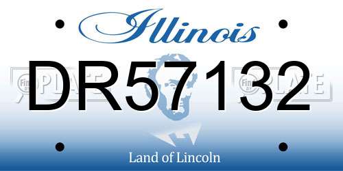DR57132 Illinois License Plate