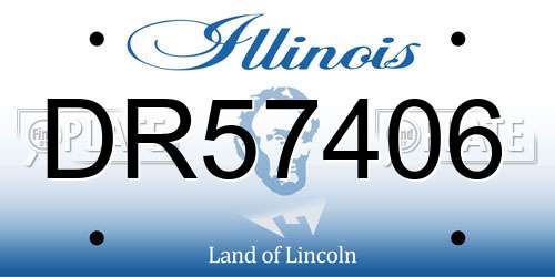 DR57406 Illinois License Plate