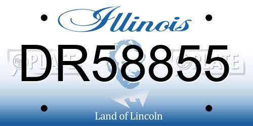 DR58855 Illinois License Plate