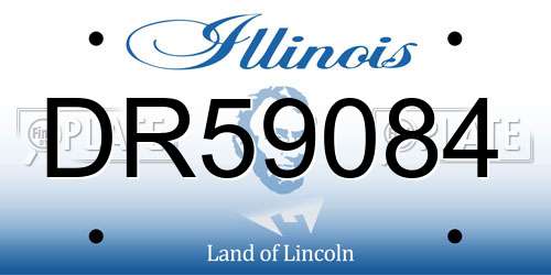 DR59084 Illinois License Plate