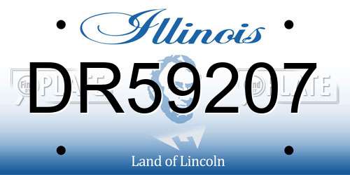 DR59207 Illinois License Plate