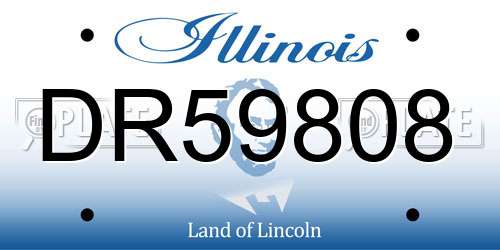 DR59808 Illinois License Plate