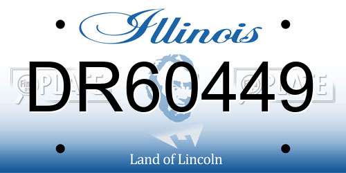 DR60449 Illinois License Plate