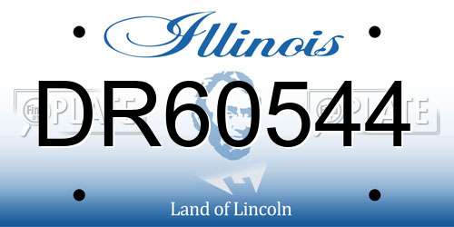 DR60544 Illinois License Plate