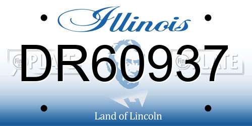 DR60937 Illinois License Plate