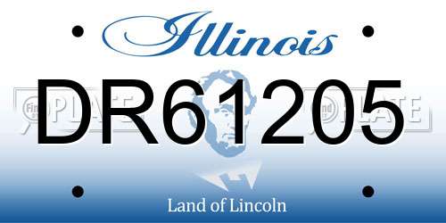 DR61205 Illinois License Plate