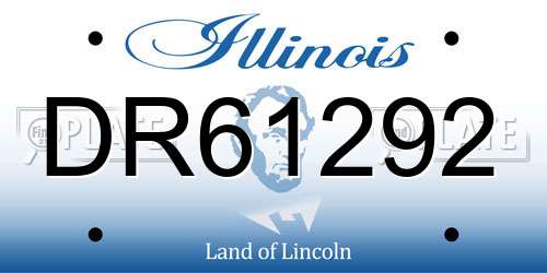 DR61292 Illinois License Plate