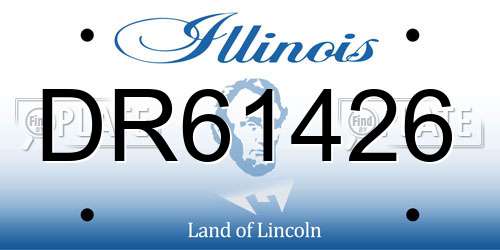 DR61426 Illinois License Plate