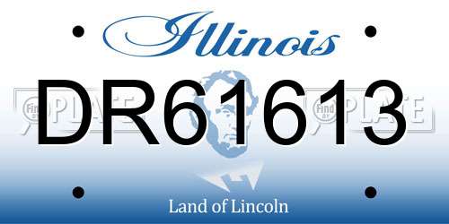 DR61613 Illinois License Plate