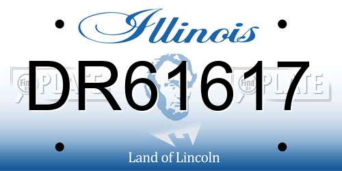 DR61617 Illinois License Plate