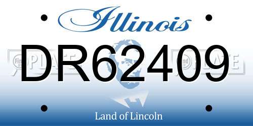 DR62409 Illinois License Plate