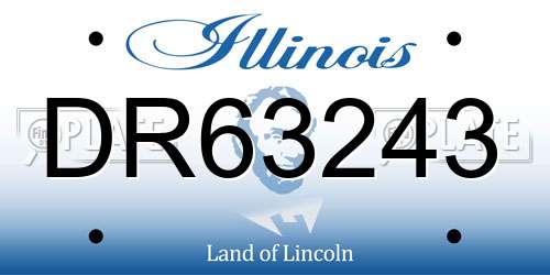 DR63243 Illinois License Plate