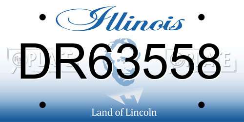 DR63558 Illinois License Plate