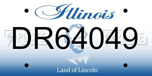 DR64049 Illinois License Plate