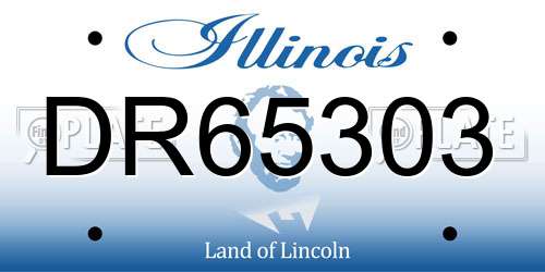 DR65303 Illinois License Plate