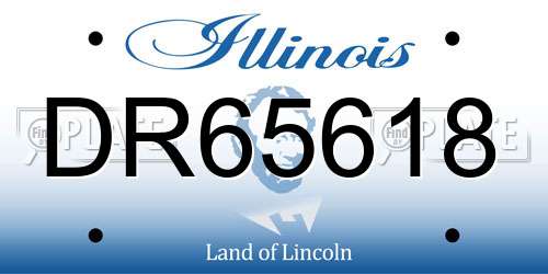 DR65618 Illinois License Plate