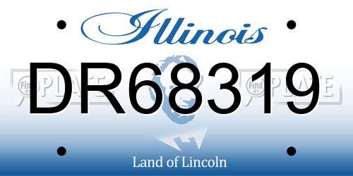DR68319 Illinois License Plate