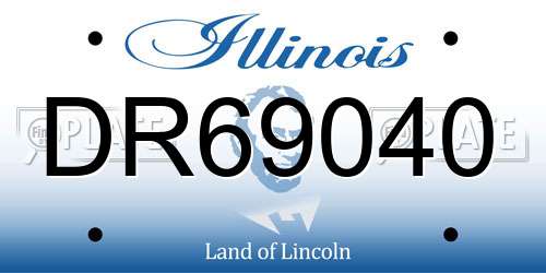 DR69040 Illinois License Plate