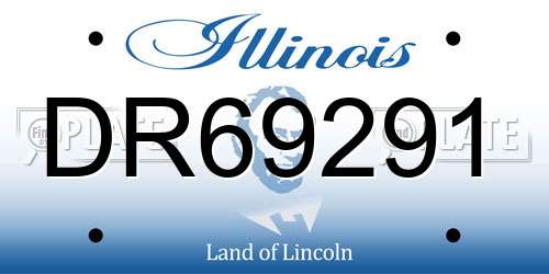DR69291 Illinois License Plate
