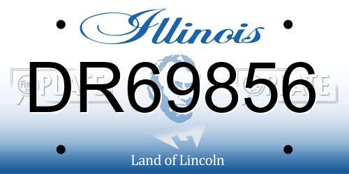 DR69856 Illinois License Plate