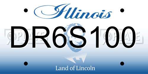 DR6S100 Illinois License Plate