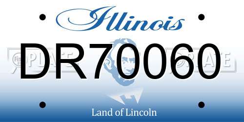 DR70060 Illinois License Plate