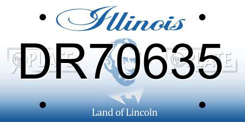 DR70635 Illinois License Plate