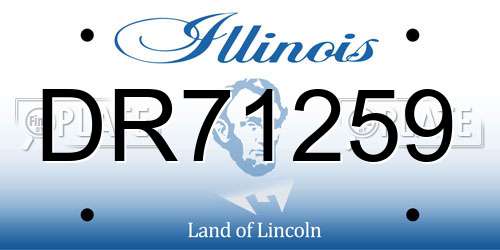 DR71259 Illinois License Plate
