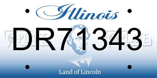 DR71343 Illinois License Plate