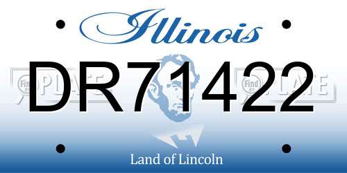 DR71422 Illinois License Plate