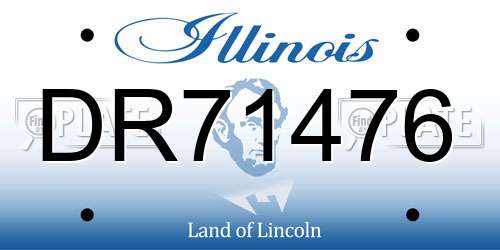 DR71476 Illinois License Plate