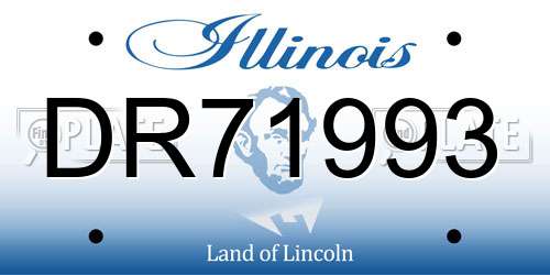 DR71993 Illinois License Plate