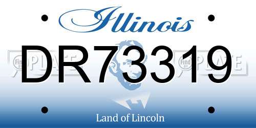 DR73319 Illinois License Plate