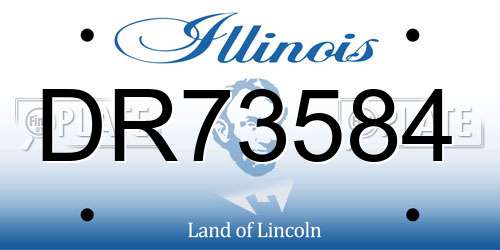 DR73584 Illinois License Plate