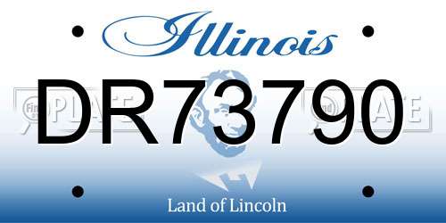 DR73790 Illinois License Plate