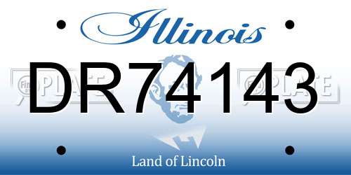 DR74143 Illinois License Plate