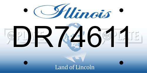 DR74611 Illinois License Plate