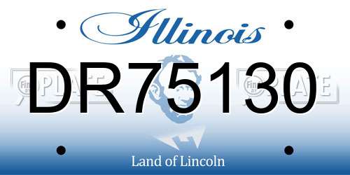 DR75130 Illinois License Plate