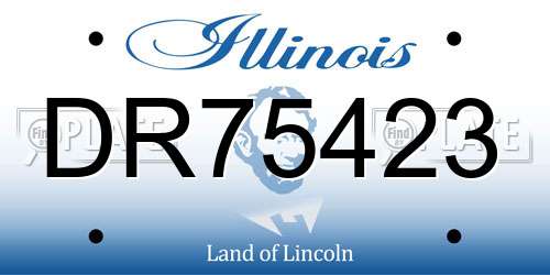 DR75423 Illinois License Plate