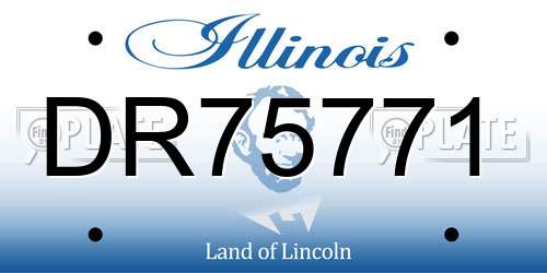 DR75771 Illinois License Plate