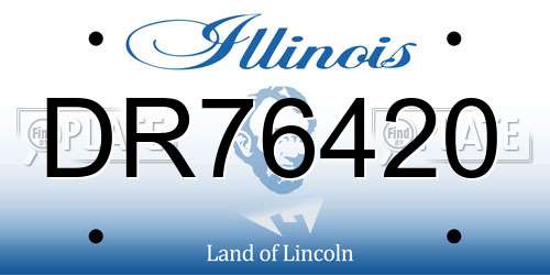 DR76420 Illinois License Plate