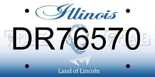 DR76570 Illinois License Plate