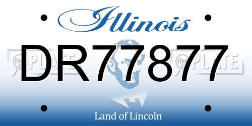 DR77877 Illinois License Plate